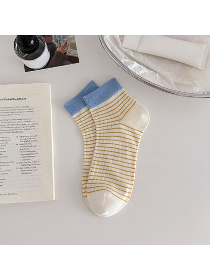 Rufia - Striped Colorblock Everyday Ankle Socks