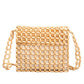 Cosbai - Wooden Bead Woven Crossbody Bag - Stylish & Classic