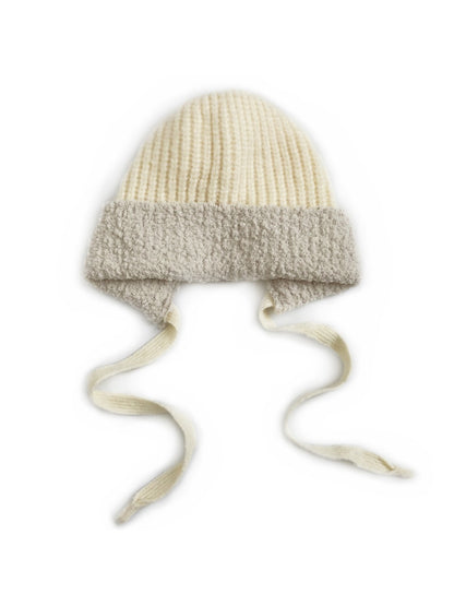 Haila - Knitted Beanie with Plush Trim & Earflaps