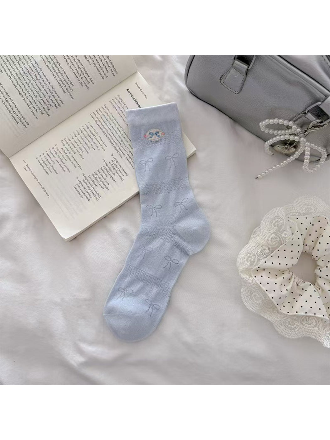 Rufia - Ribbon Motif Sheer Crew Socks product image 7