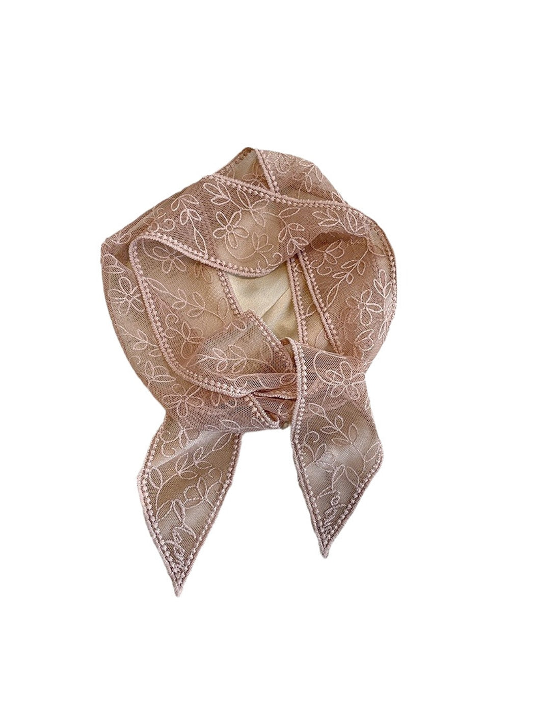 Scarvii - Sweet Floral Lace Ribbon Styling Scarf