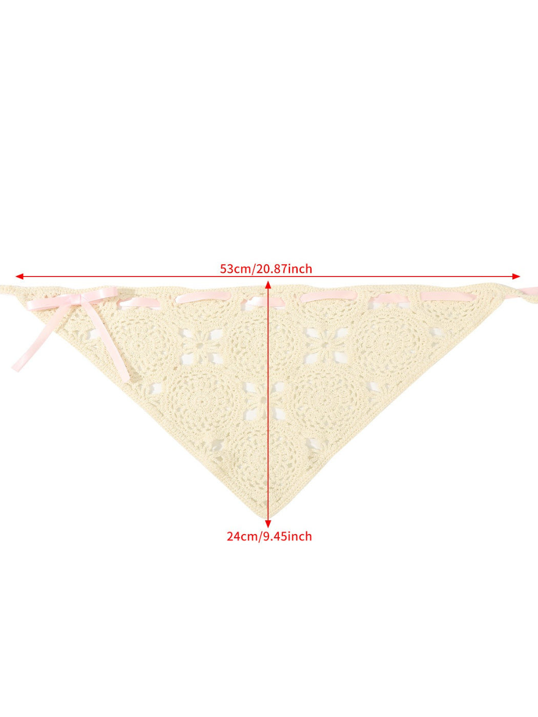 Scarvii Crochet Lace Ribbon Tie Hair Scarf