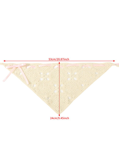 Scarvii Crochet Lace Ribbon Tie Hair Scarf