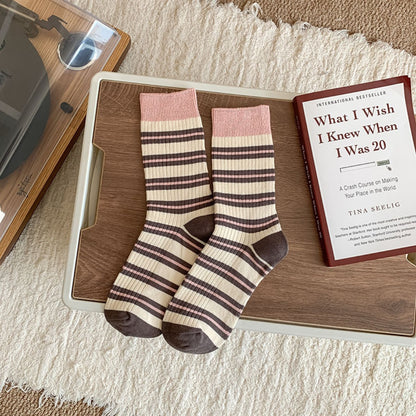 Rufia - Striped Women's Socks for Fall & Winter