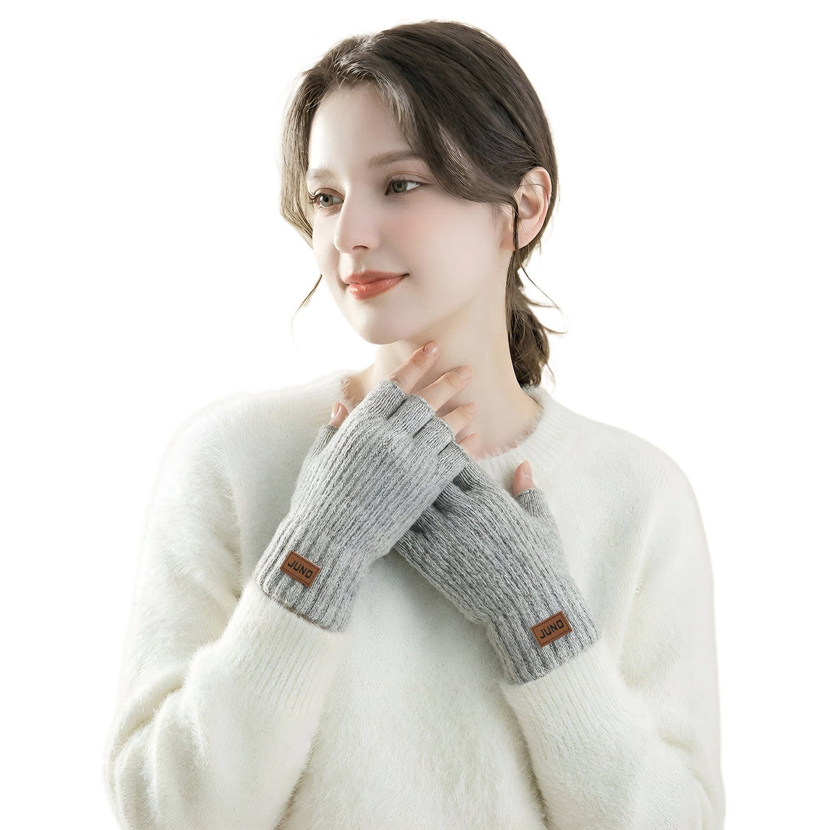 Gloving - Ribbed Knit Fingerless Gloves