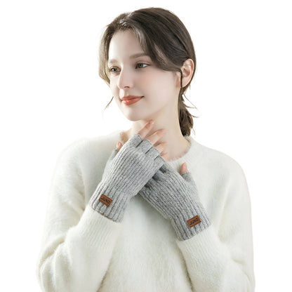 Gloving - Ribbed Knit Fingerless Gloves