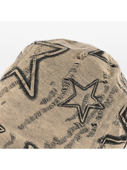 Haila - Vintage Short Brim Stars Newsboy Cap
