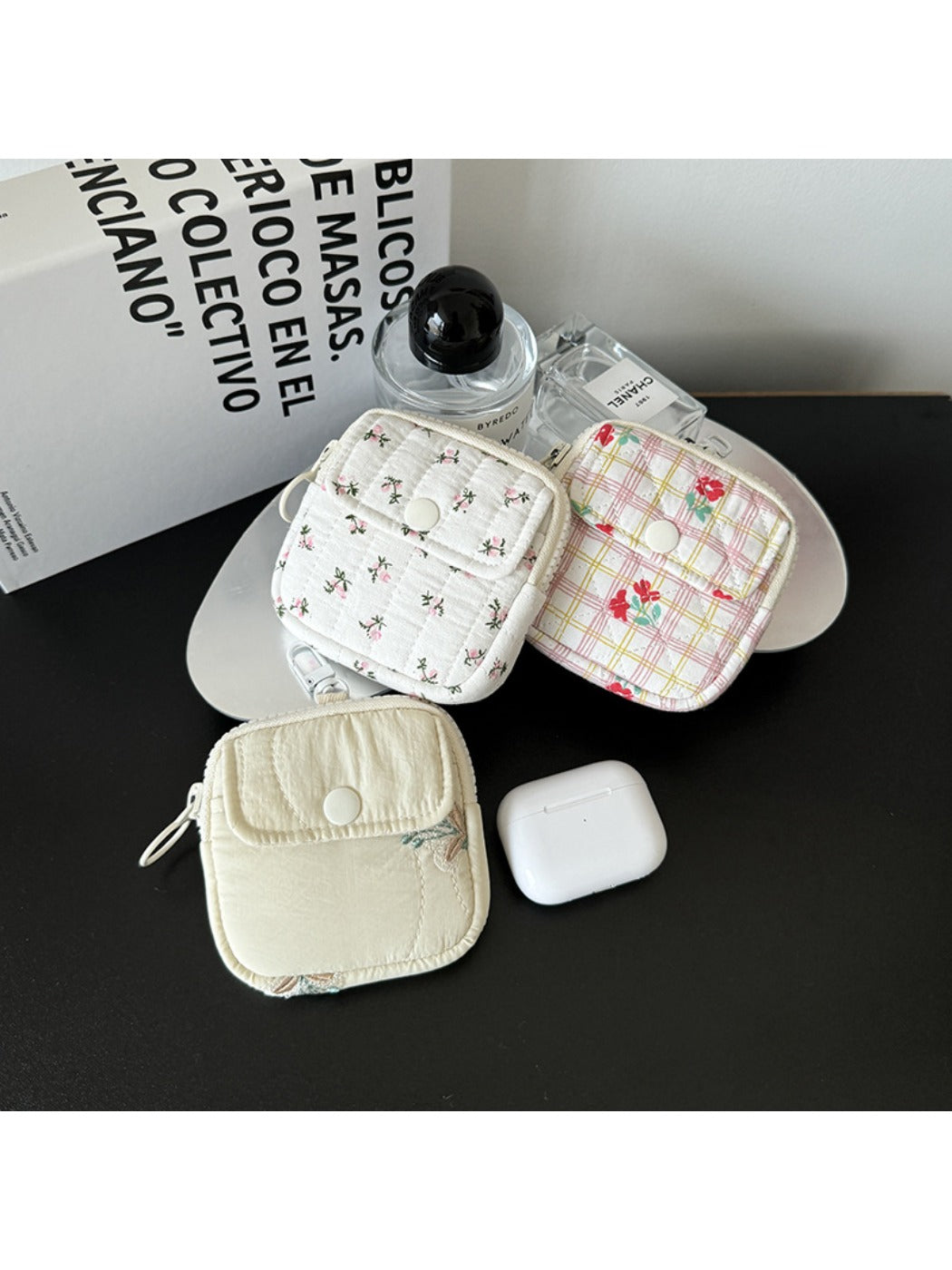 Cosbai Floral Print Mini Storage Pouch product photo 4