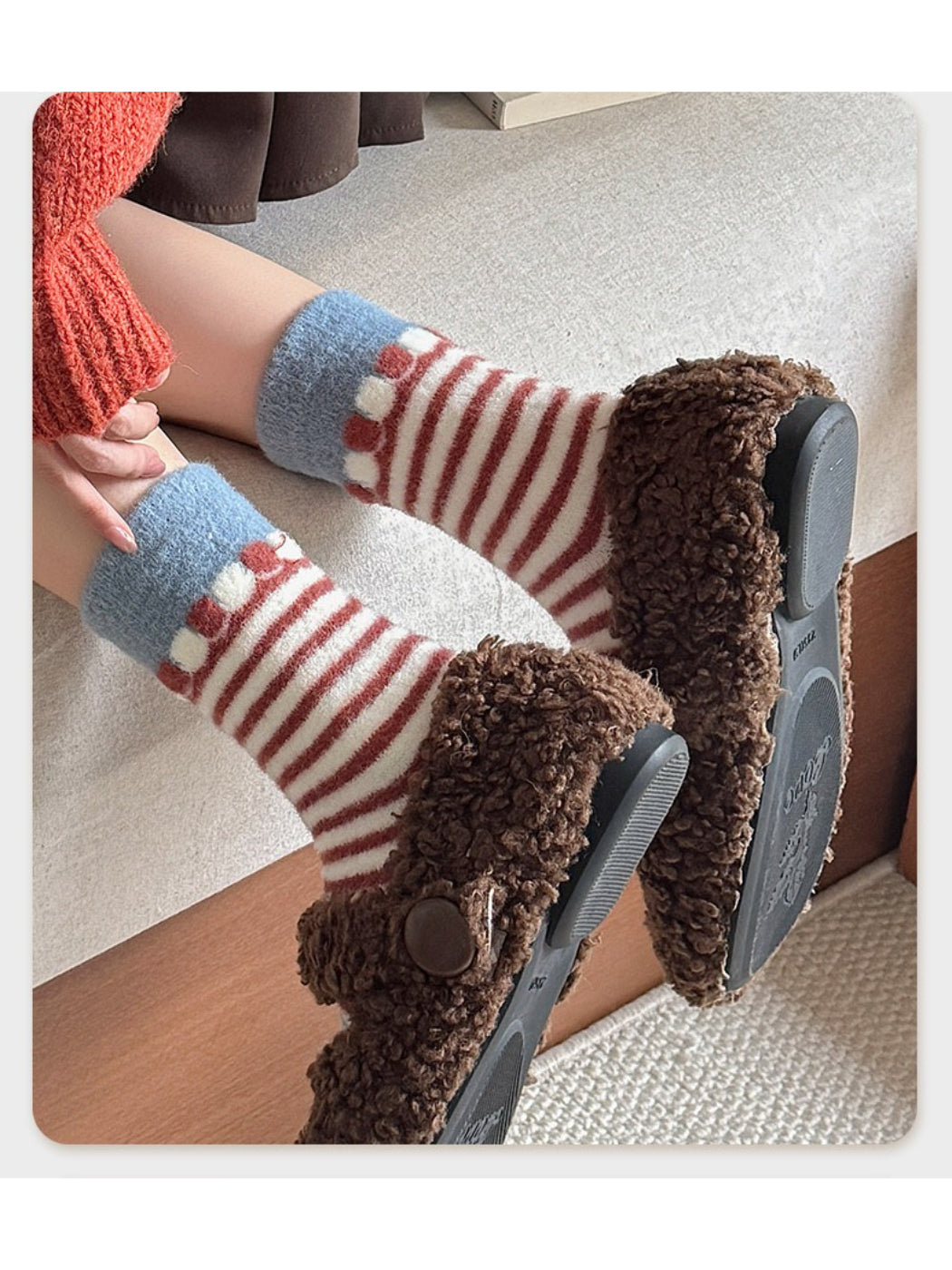 Rufia - Cozy Animal Pattern Crew Socks