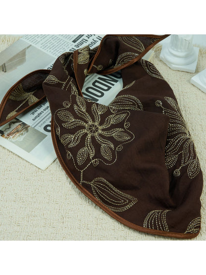 Scarvii Retro Flower Embroidered Bandana Scarf product image