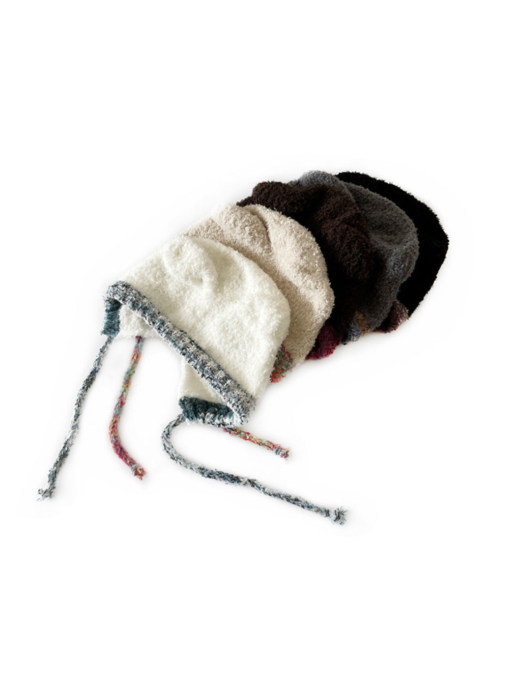 Haila - Bear Ear Knitted Beanie with Tie