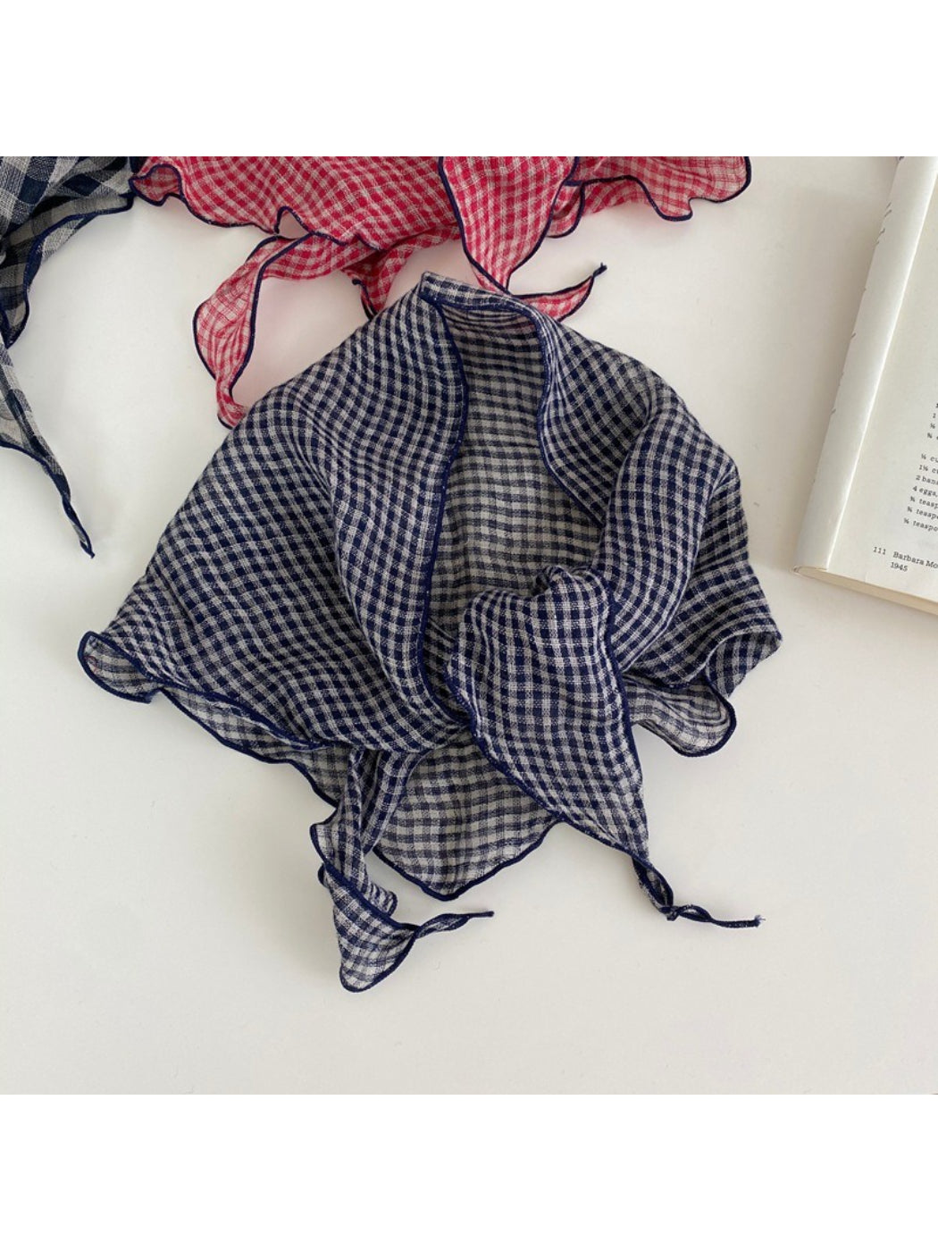 Scarvii Gingham Check Triangle Scarf