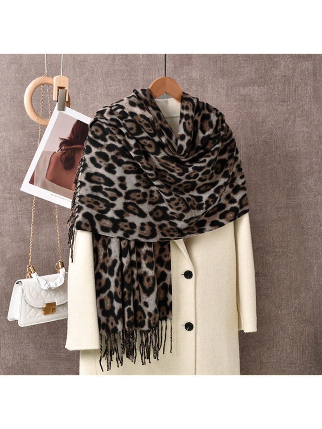 Scarvii - Leopard Print Winter Neck Scarf
