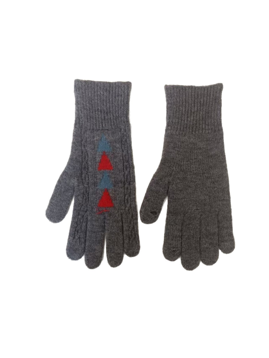 Gloving - Knit Tree Motif Winter Gloves
