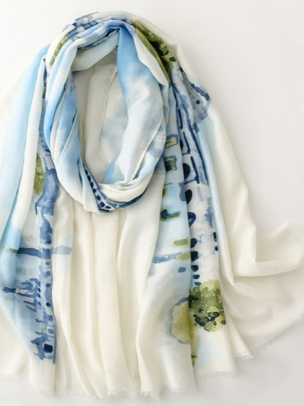 Scarvii - Oversized Landscape Print Scarf