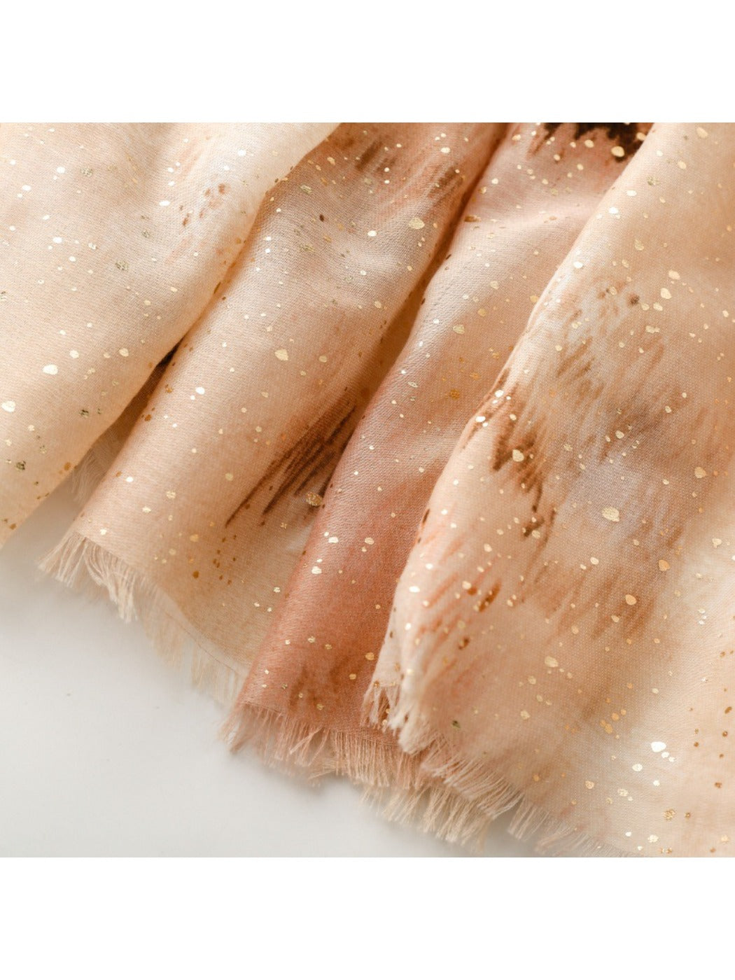 Scarvii - Gold Foil Gradient Scarf with Cloud Print