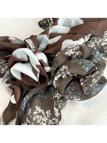 Scarvii - Vintage Style Floral Print Neck Scarf