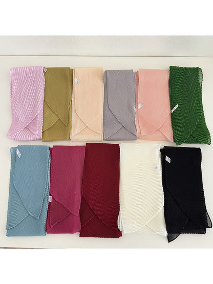 Scarvii - Elegant Narrow Solid Color Scarf