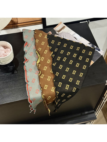 Scarvii - Geometric Print Lightweight Double Sided Bandana