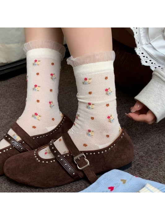 Rufia - Floral and Striped Socks