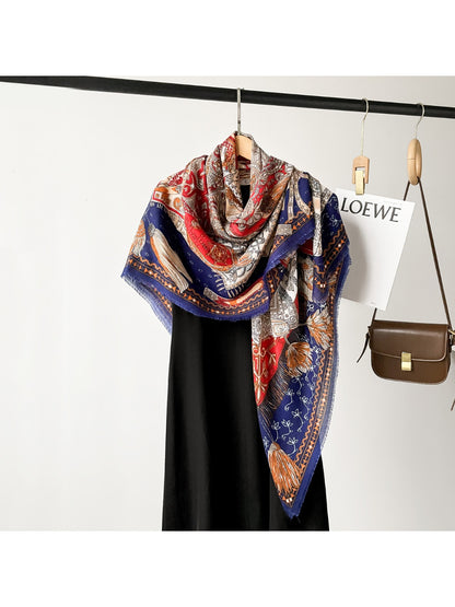 Scarvii - Vintage Paisley Border Square Scarf