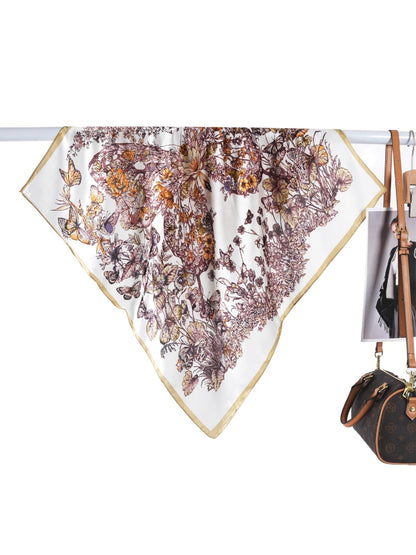 Scarvii - Butterfly Bloom Print Square Scarf