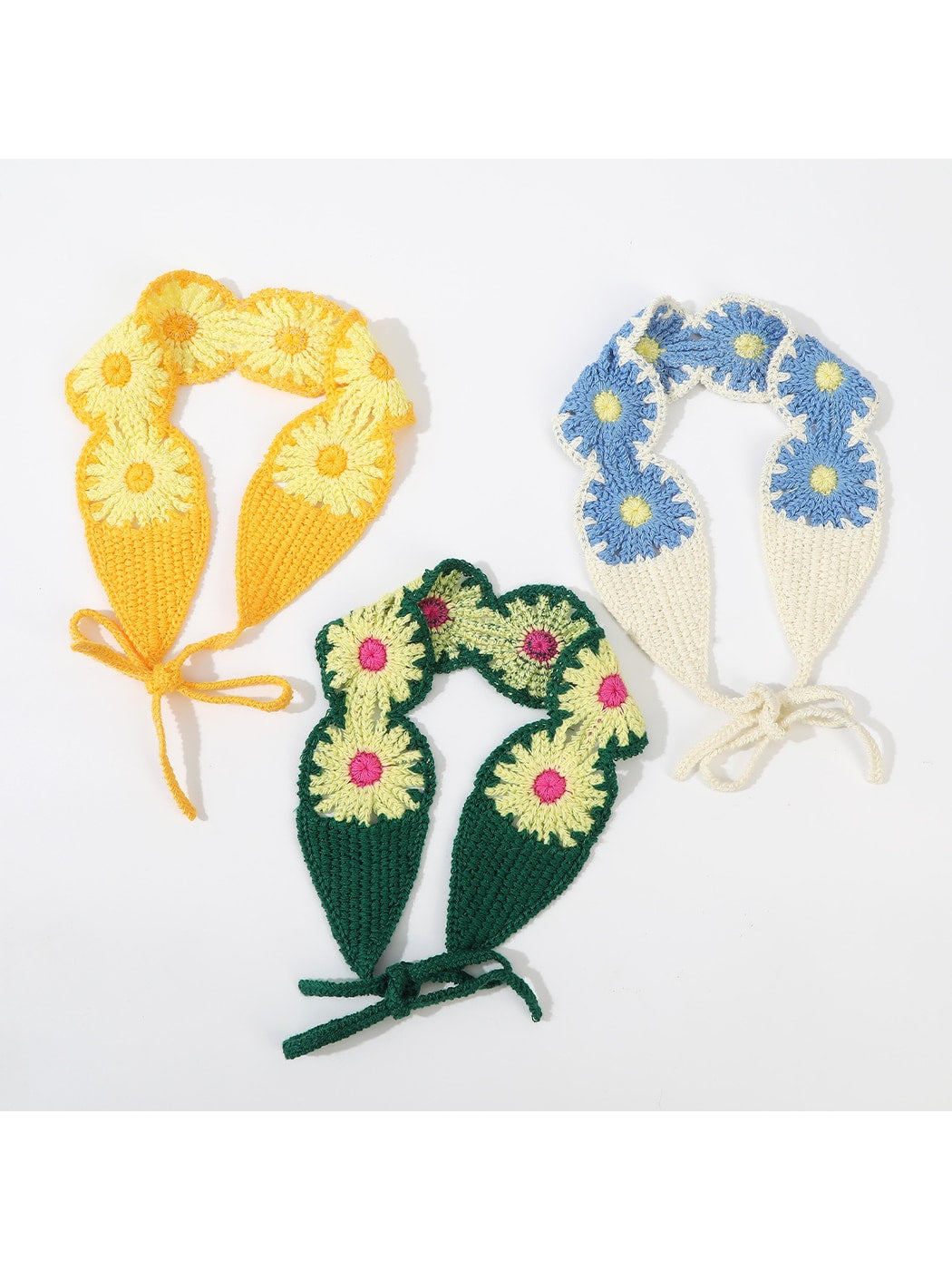 Scarvii - Boho Daisy Knit Front Hair Headband