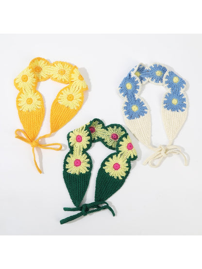 Scarvii - Boho Daisy Knit Front Hair Headband