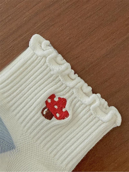 Rufia - Playful Dog Decorative Ankle Socks