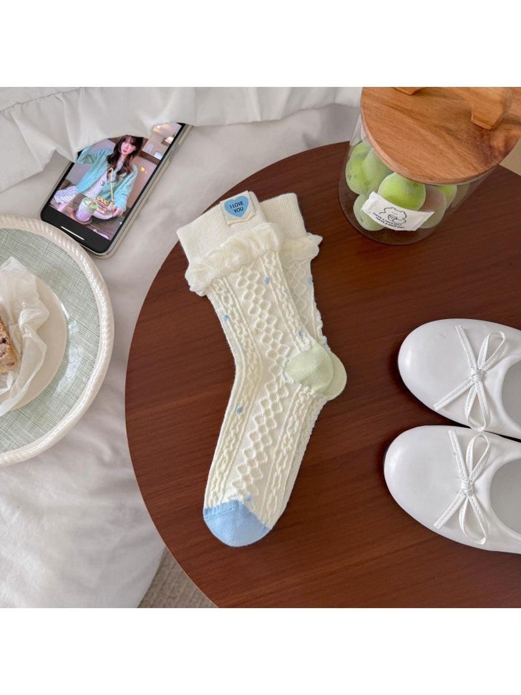 Rufia - Fresh Style Printed Crew Socks