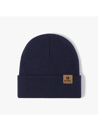 Haila - Letter Patch Cuffed Beanie