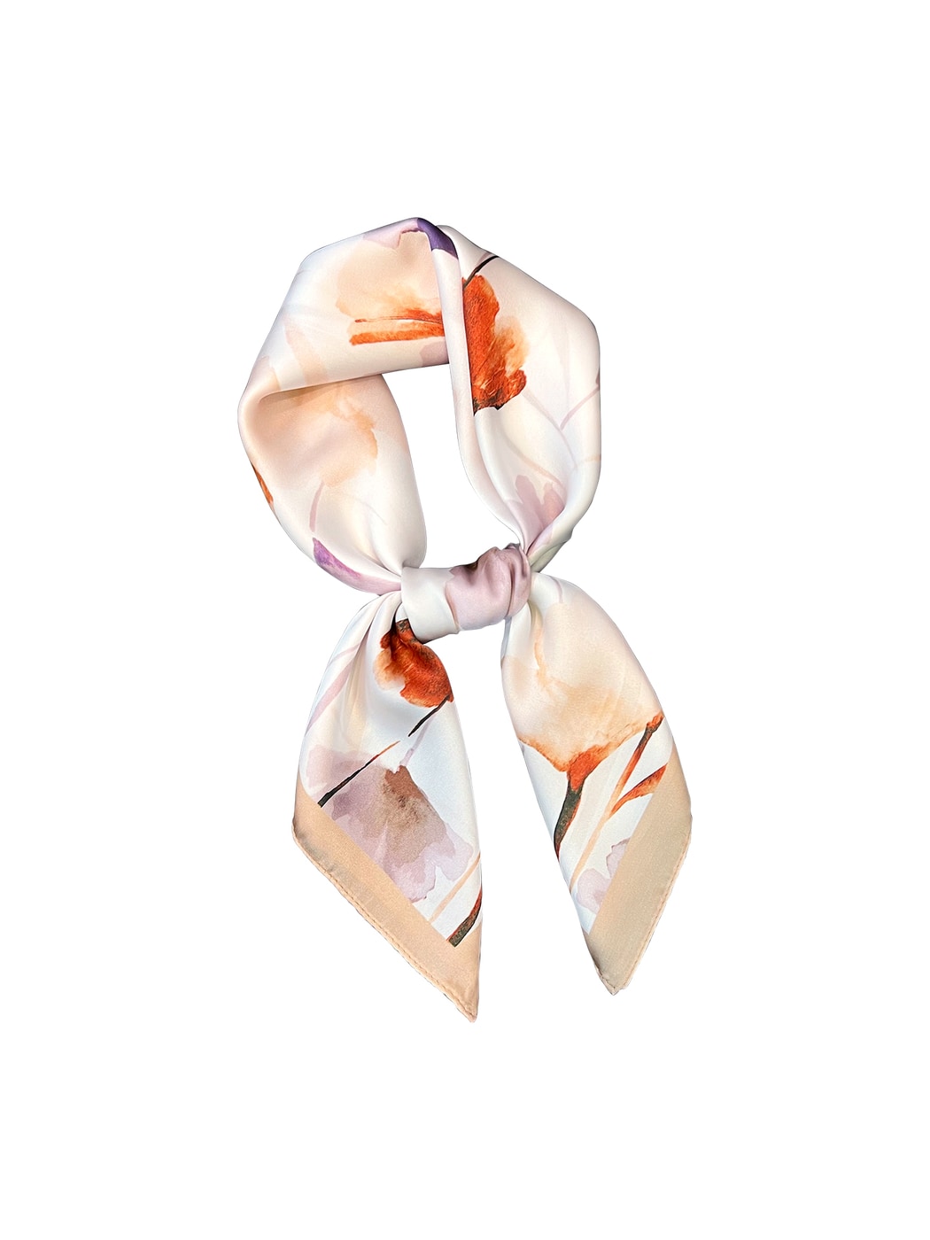 Scarvii - Watercolor Floral Neck Accent Square Scarf