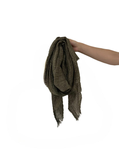 Scarvii - Crinkled Woven-Look Scarf