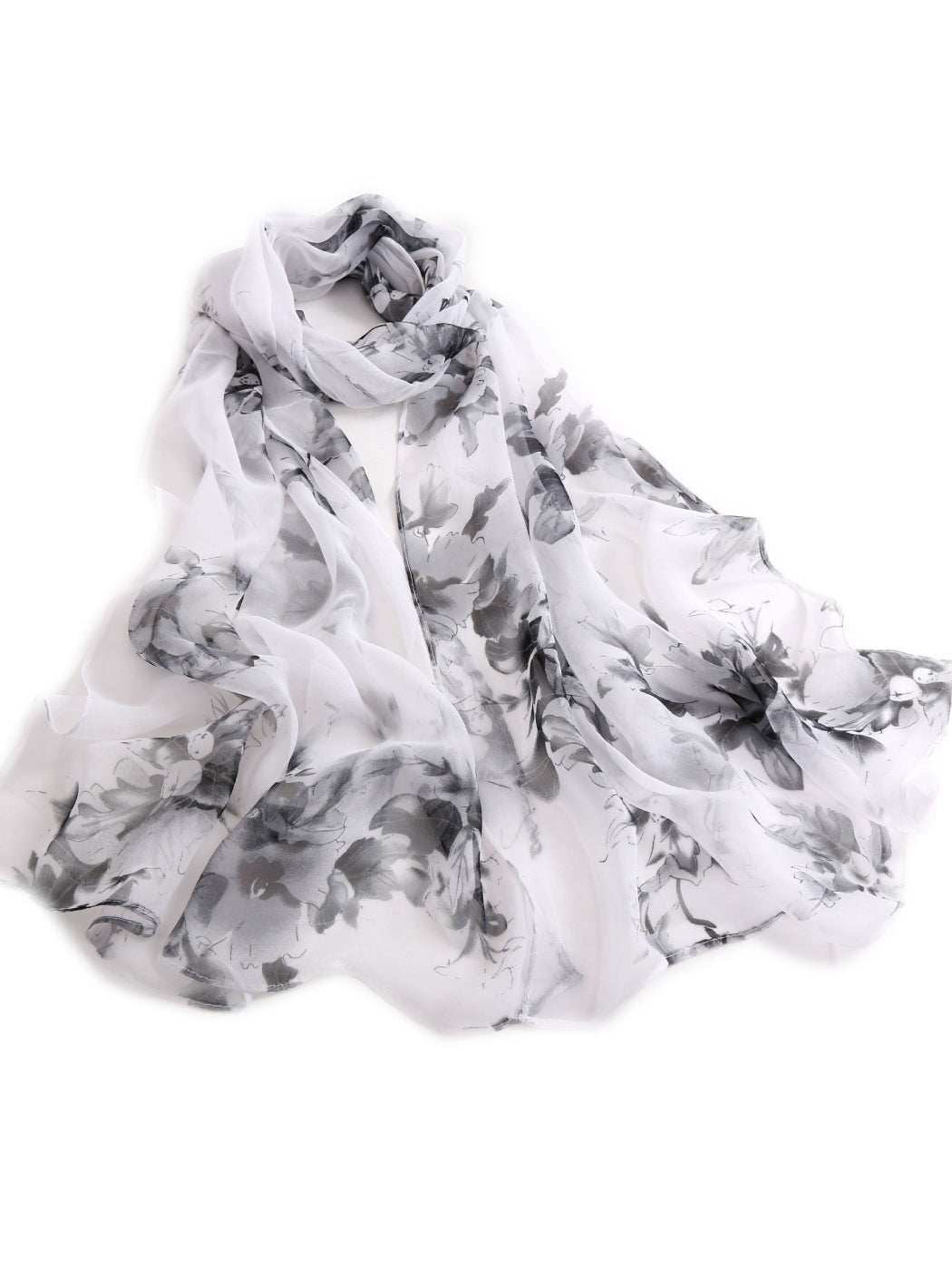 Scarvii - Soft Garden Floral Print Scarf