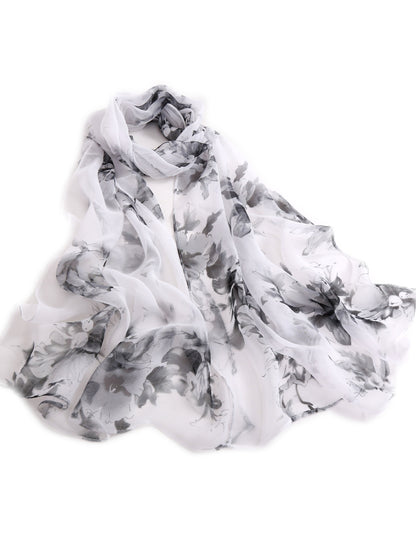 Scarvii - Soft Garden Floral Print Scarf