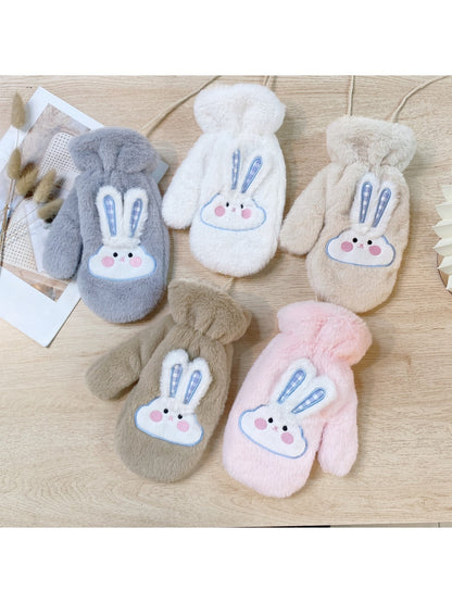 Gloving - Cartoon Bunny Plush Winter Mittens