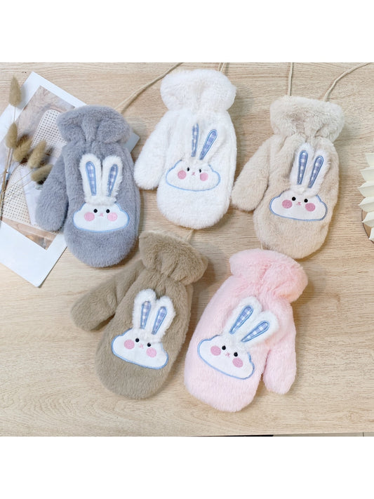 Gloving - Cartoon Bunny Plush Winter Mittens