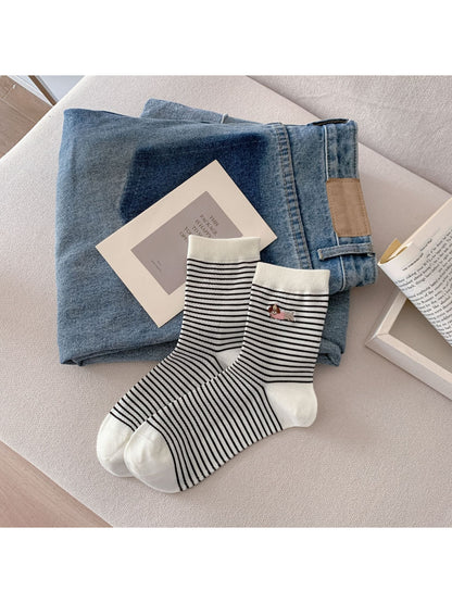 Rufia - Cute Dog Stripe Crew Socks product image 5