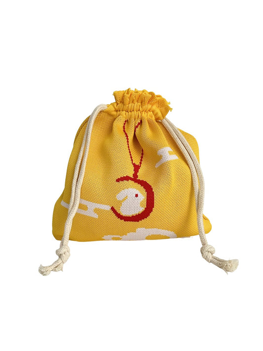 Cosbai - Rabbit Pattern Cute Drawstring Bag & Purse