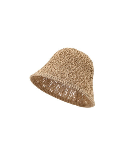 Close-up of Haila bucket hat highlighting the open weave texture