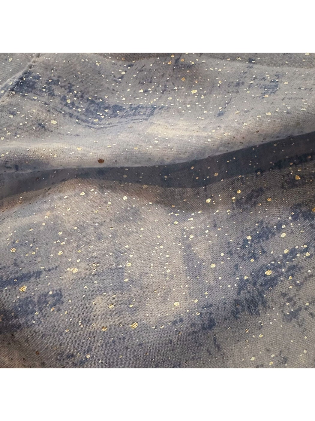 Scarvii - Elegant Light Blue Shimmer Dot Scarf