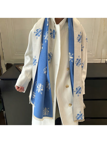 Scarvii – Floral Print Fringe Scarf & Wrap