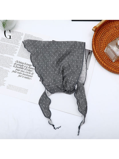 Scarvii - Dotted Scallop Edge Minimal Triangle Bandana