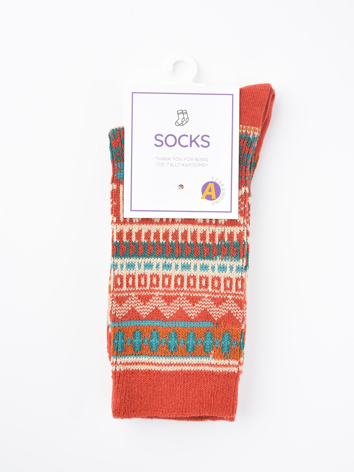 Rufia - Vintage Geometric Pattern Women's Mid-Calf Socks