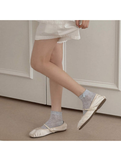 Rufia - Speckled Ruffle Ankle Socks