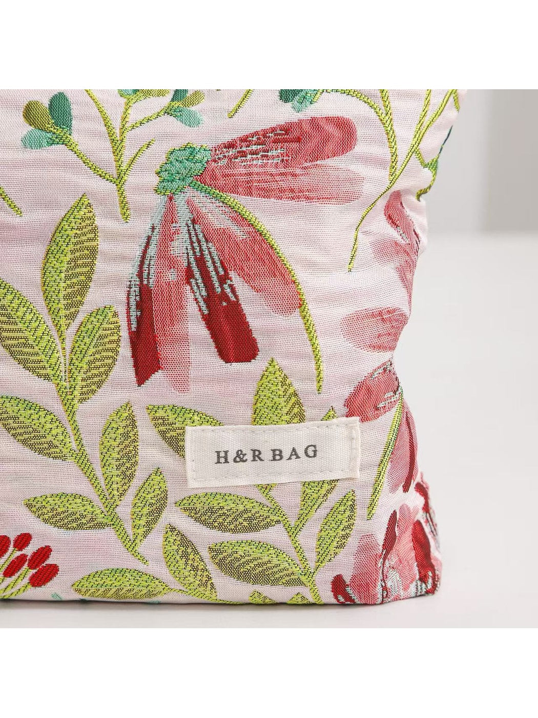 Cosbai - Fresh Floral Zipper Cosmetic Organizer Bag