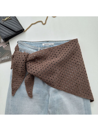 Scarvii - Open Knit Lightweight Tie Scarf