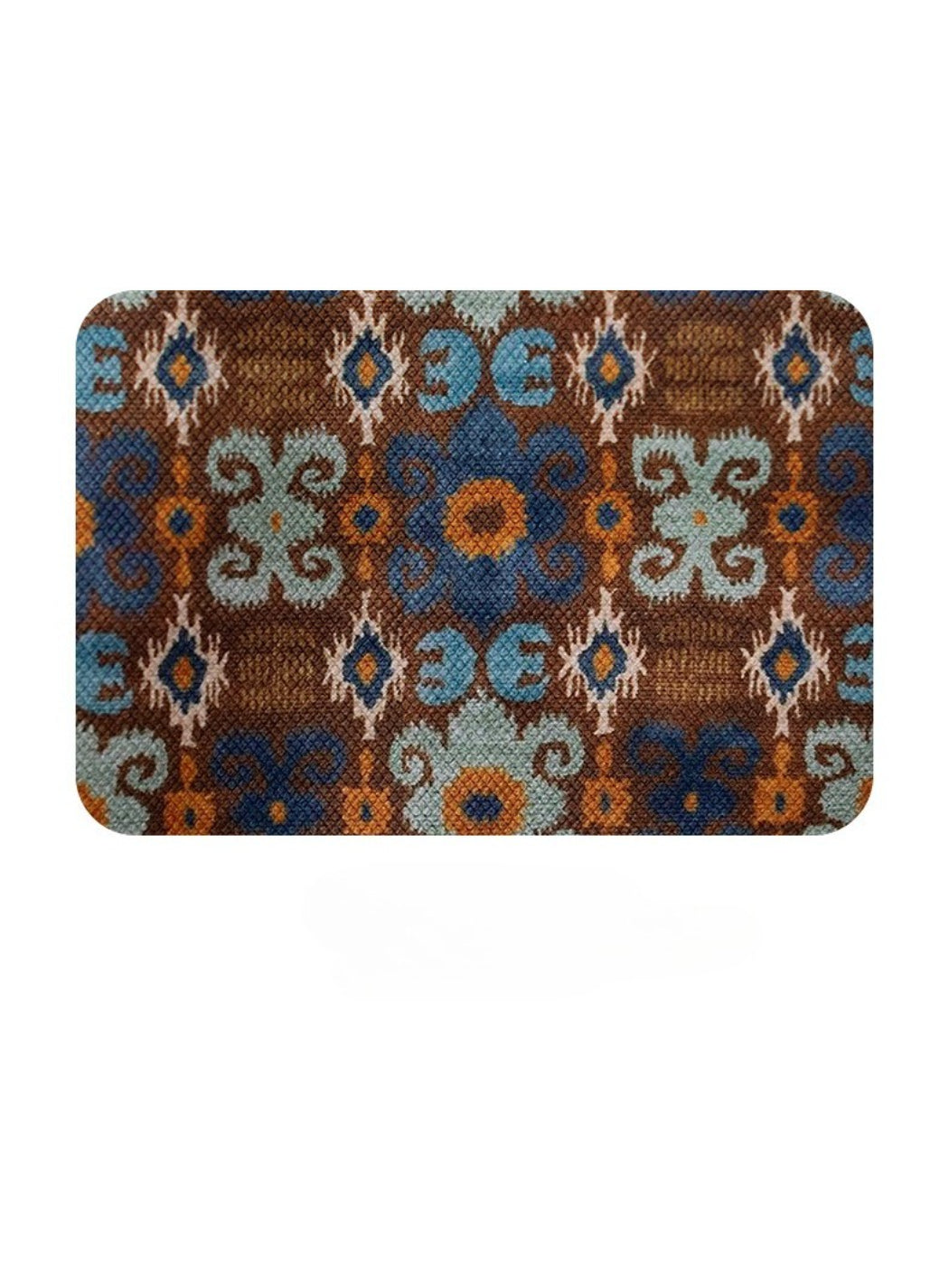 Cosbai Boho Ethnic Tassel Tote bag with ethnic print and tassels shown from top view