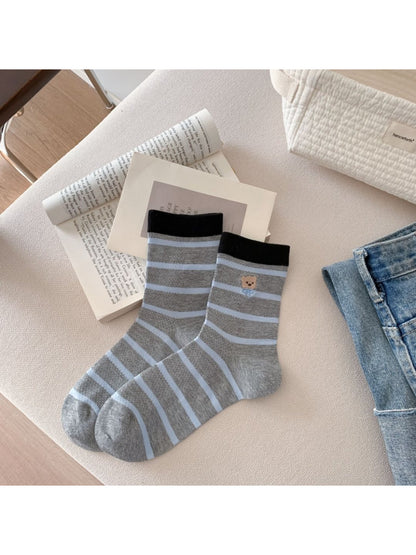 Rufia Striped Bear Casual Crew Socks product image 6