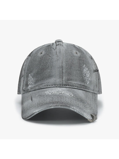 Haila - Distressed Washed Finish Curved Brim BaseballCap